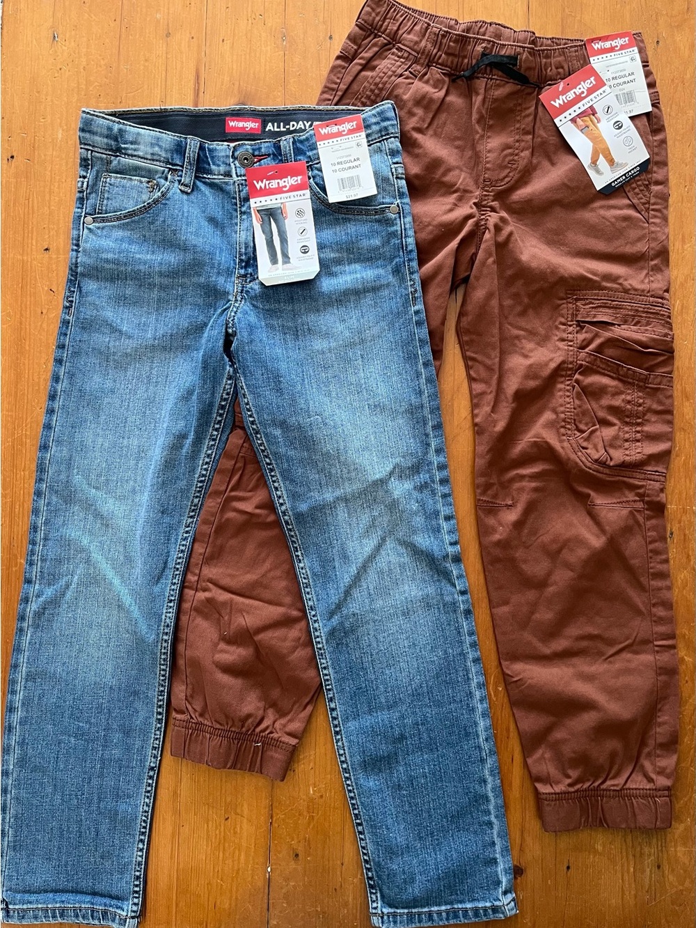 Wrangler Boys Size 10 Bundle Jeans Gamer Cargo Pants Adjustable Waistband